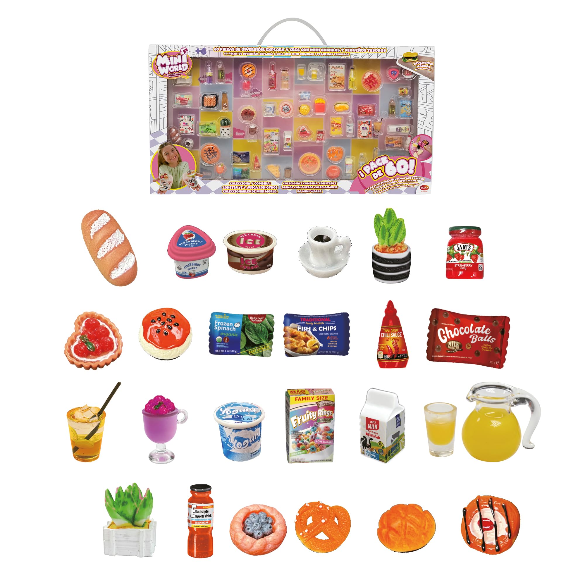 Bizak Mini World Pack of 60 Accessories – Mini Collectibles